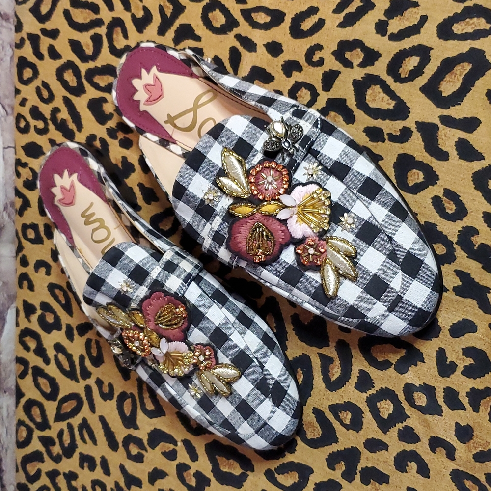 Sam Edleman Embelished Slip-on Half Loafer Sz 7.5 NWT